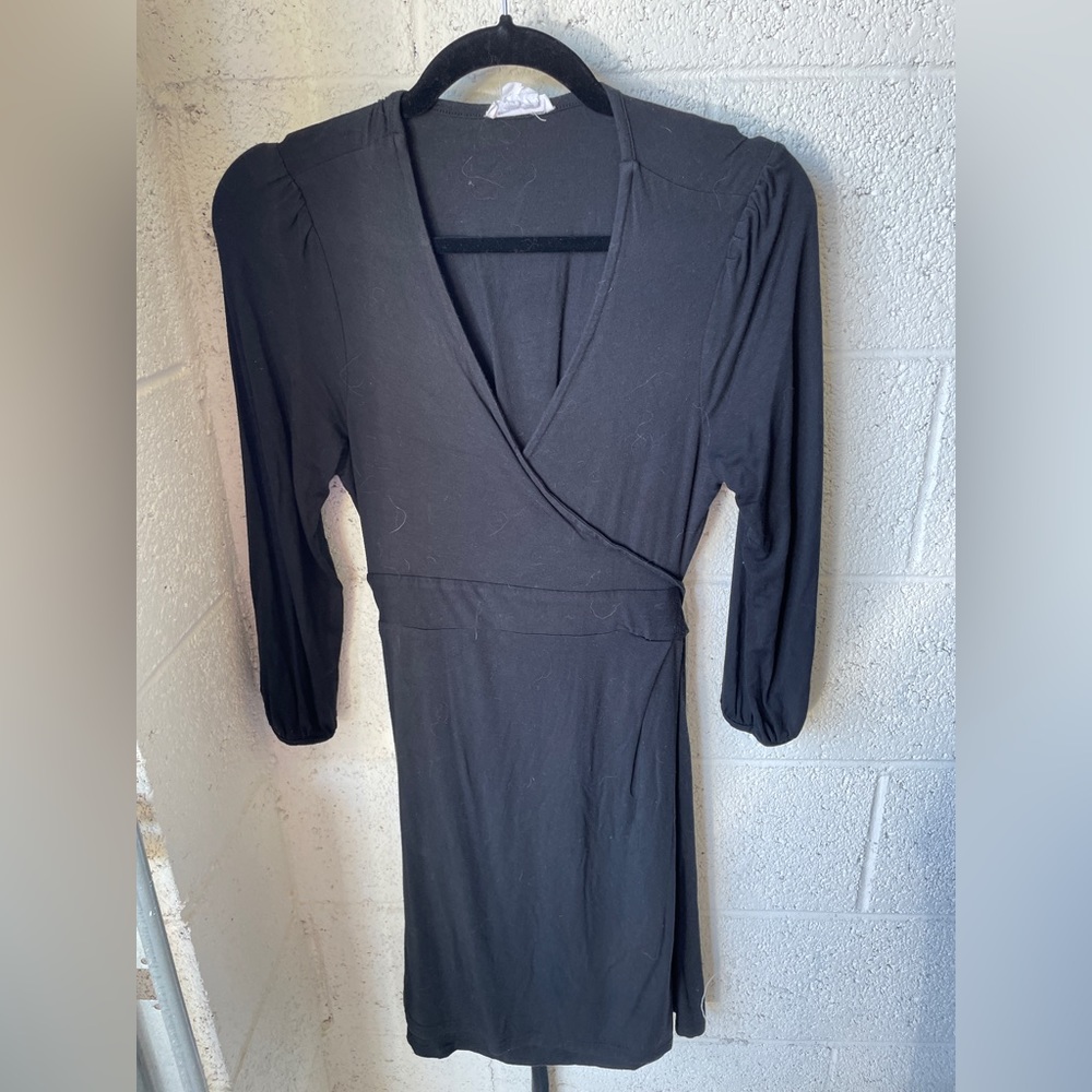 Black wrap dress